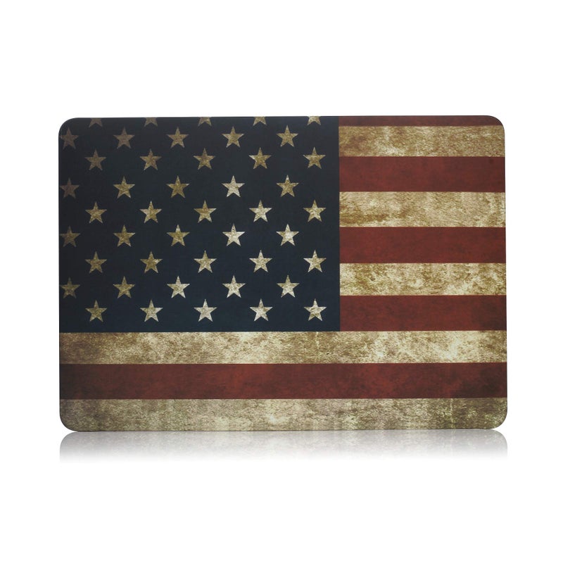 UESWILL Hard Case Cover Compatible with 2022 2021 2020 2019 2018 MacBook Air 13 inch M1 with Retina Display & Touch ID Model M1 A2337 A2179 A1932 + Microfiber Cloth, US Flag - Image 3